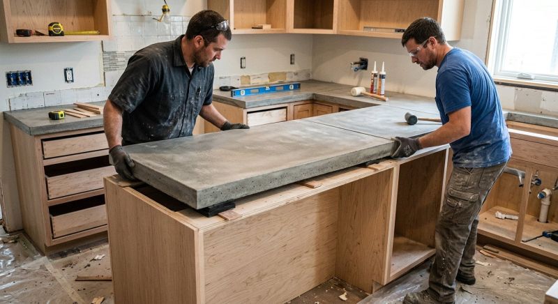 Cement Countertop Installation in Marin County, CA