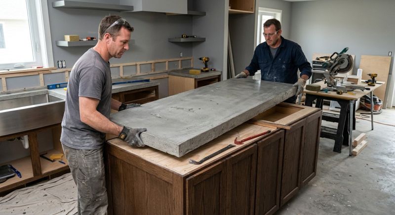 Cement Countertop Installation in Marin County, CA