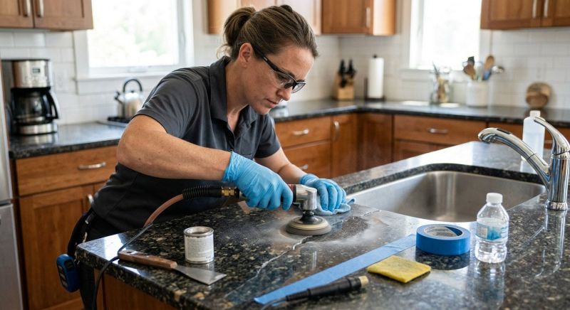 Cracked Granite Repair in Roseville, CA