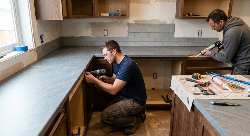 Poured Countertop Installation in Santa Rosa, CA