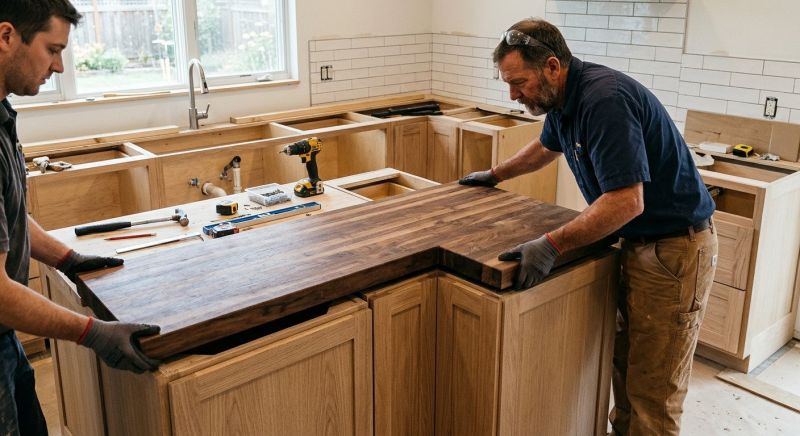 Wood Countertop Installation in Santa Rosa, CA