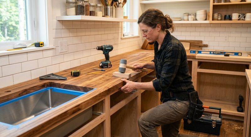 Wood Countertop Installation in Napa, CA